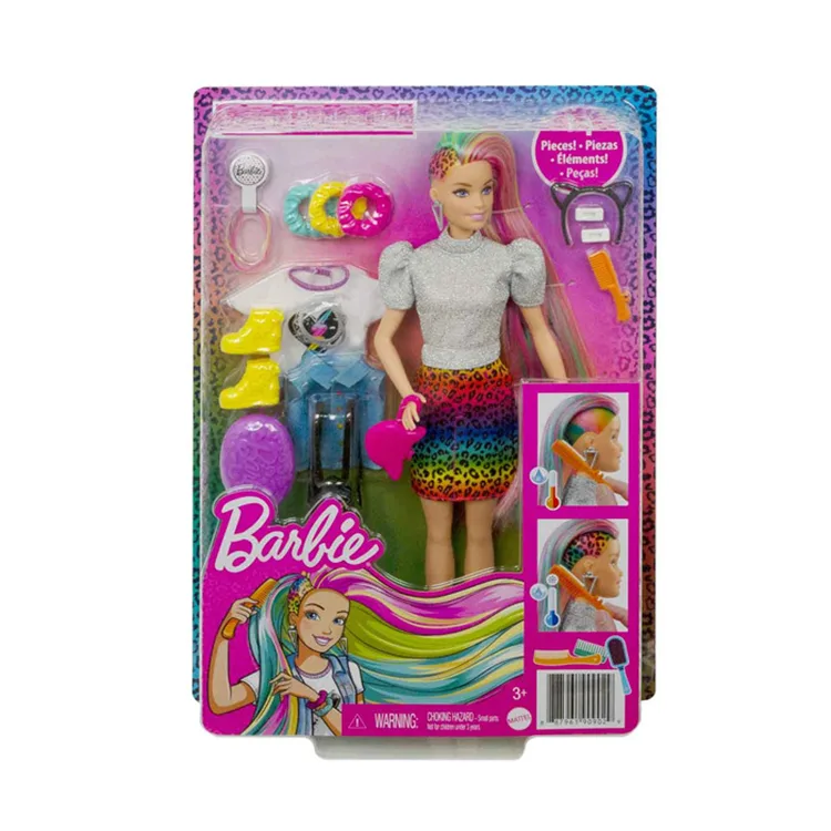 MATTEL GRN80/GRN81 BARBIE LEOPAR DESENLİ SAÇLAR BEBEĞİ