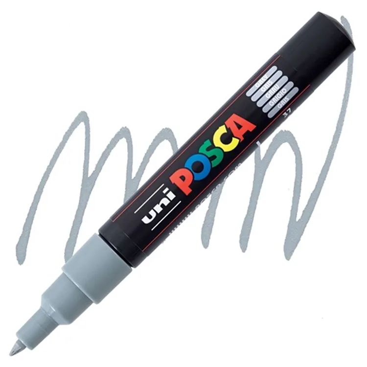 UNİ POSCA SU BAZLI POSTER MARKER 0.7 PC-1M GRİ