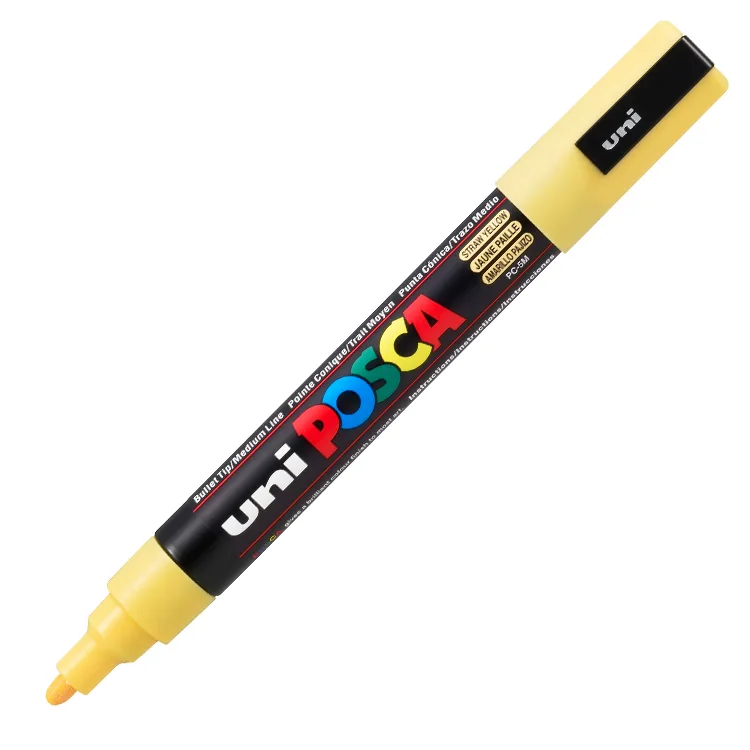 UNİ POSCA SU BAZLI POSTER MARKER 1.8-2.5 SAMAN SARI PC-5M