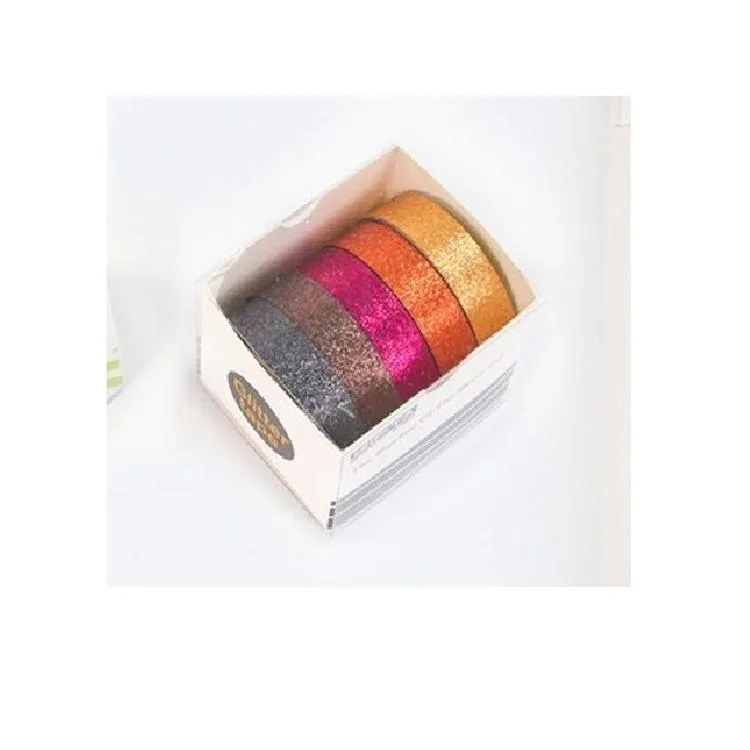 GIPTA K8913 GLITTER TAPE RENKLİ BANT 5'Lİ KUTULU - 1.5 MMX2M