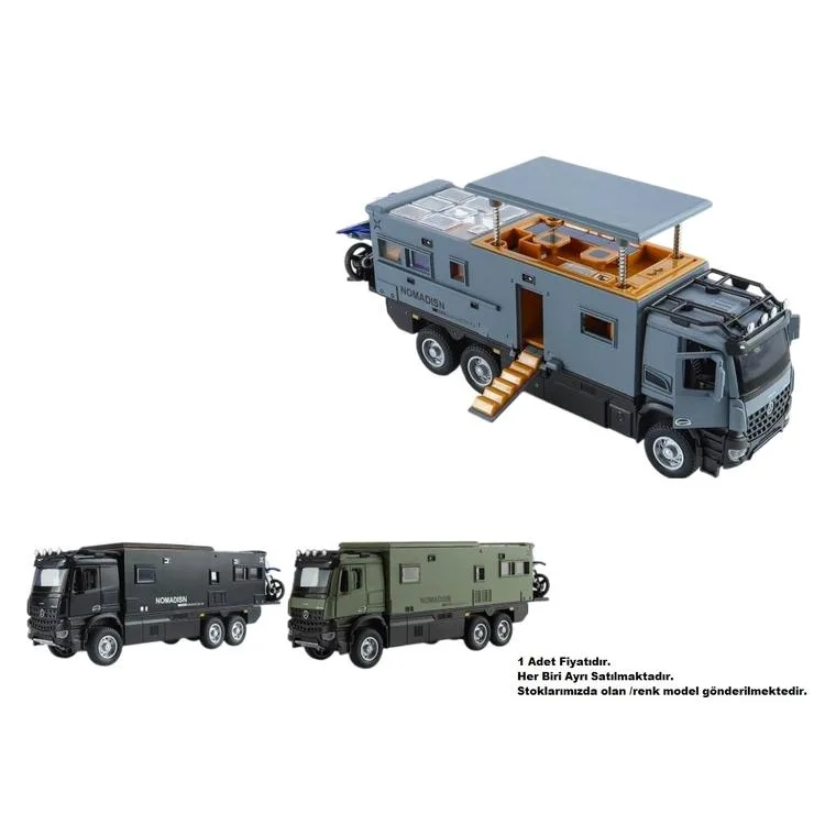VARDEM XHD-A3217 ALLOY CAR ÇEK BIRAK IŞIKLI VE SESLİ AÇILABİLİR KAPI MOTORLU 1:24 MODEL KARAVAN 6+ TEKLİ