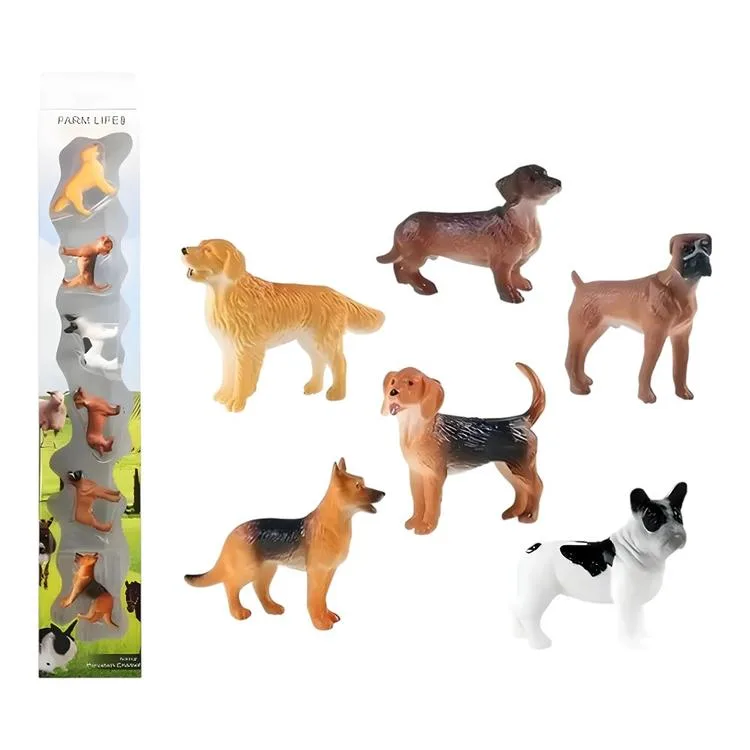 4İ KZ956-019F FARM LIFE KÖPEK DOSTLAR 6'LI KUTULU FİGÜR SET 3+