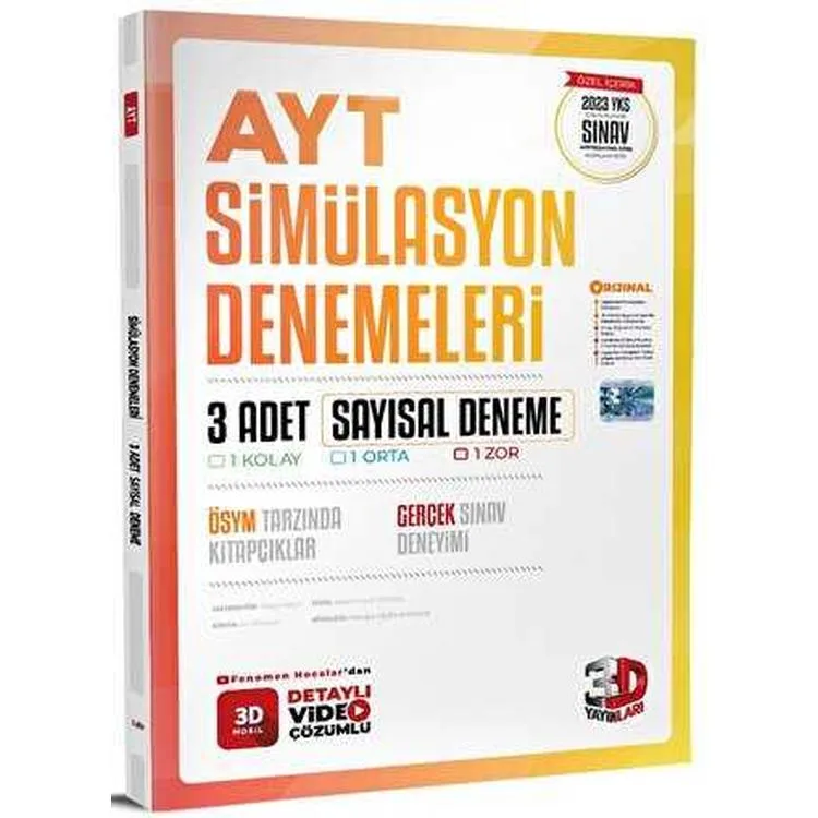 3D AYT SİMÜLASYON SAYISAL 3'LÜ DENEMELERİ