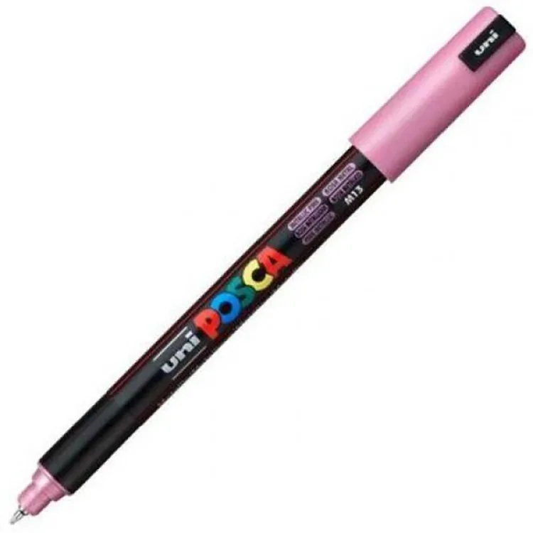 UNİ POSCA SU BAZLI POSTER MARKER 0.7 PC-1MR 0.7 METALİK PEMBE