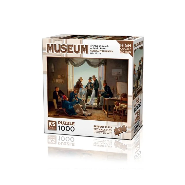 KS GAMES 20660 A GROUP OF DANISH ARTISTS IN ROME 68x48cm YAPBOZ/PUZZLE 1000 PARÇA