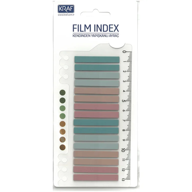 KRAF 16645-2 INDEX FILM (PP) CETVELLİ MORANDI COLOR YAPIŞKANLI AYRAÇ 6x45mm 16'LI X 20YP