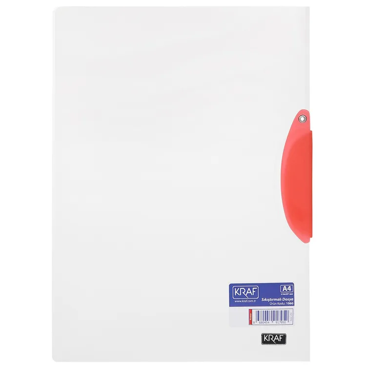 KRAF 1060 SIKIŞTIRMALI DOSYA QUICK CLIP KIRMIZI - TEKLİ