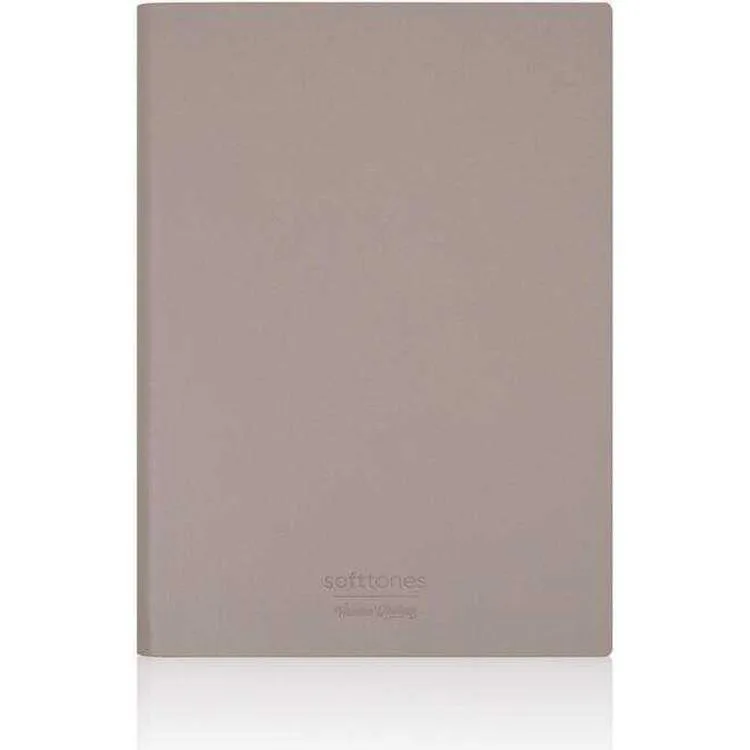 VICTORIA'S JOURNALS 1024 SOFTTONS ESNEK KAPAK B5 17x25cm 80gr. 128 YP. KREM ÇİZGİLİ DEFTER PASTEL KAHVERENGİ