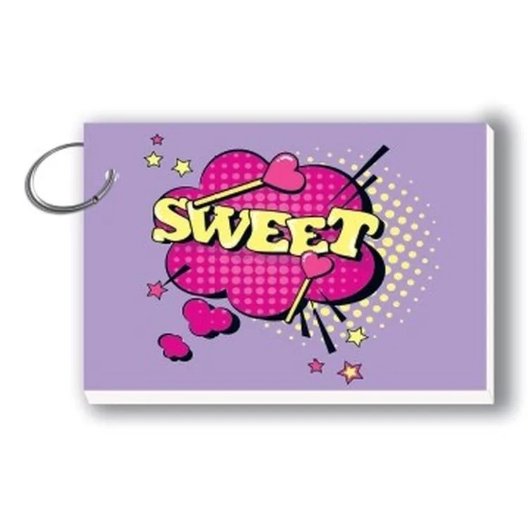 DEFFTER JUST TEK HALKALI KARTON KAPAK BLOKNOT 7.5x10.5cm ÇİZGİSİZ (DÜZ) NOTLUK DEFTER 100 YP.- SWEET