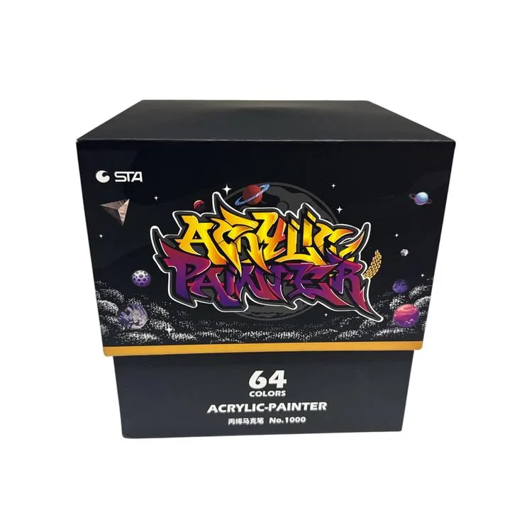 STA 100064 AKRİLİK MARKER KALEM SETİ 2mm UÇ 64'LÜ (RENK) KUTULU