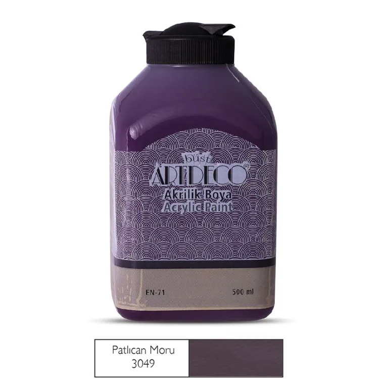 ARTDECO 070L-3049 AKRİLİK BOYA 500 ML. PATLICAN MOR