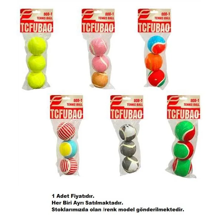 CAN SPORT TCFUBAO 808-1 TENİS TOPU 3'lü TEK PAKET
