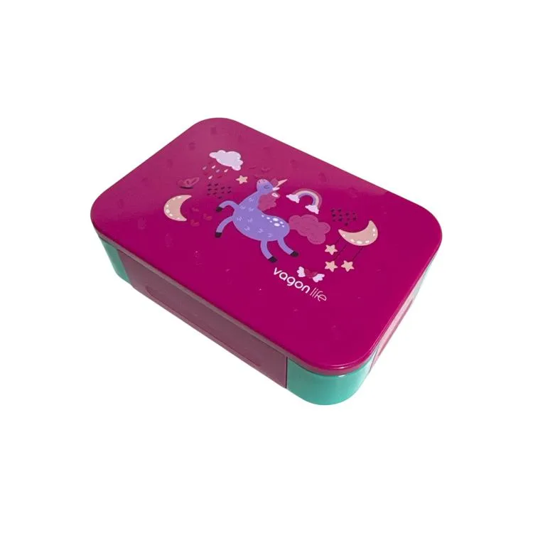VAGONLİFE VGN1270 3 BÖLMELİ BESLENME YEMEK KABI- LUNCH BOX 900 ML PEMBE UNICORN