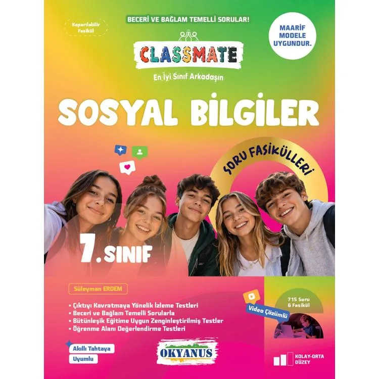 OKYANUS 7. SINIF CLASSMATE SOSYAL BİLGİLER SORU FASİKÜLLERİ