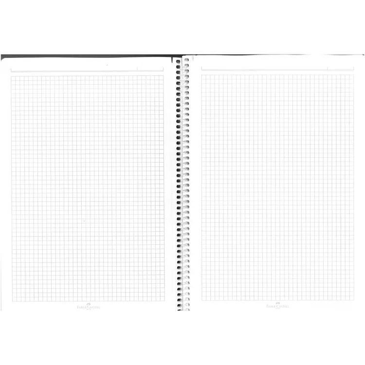 FABER CASTELL KLASİK PP KAPAK SPİRALLİ A4 80YP. KARELİ DEFTER 5075 000498 - TEKLİ