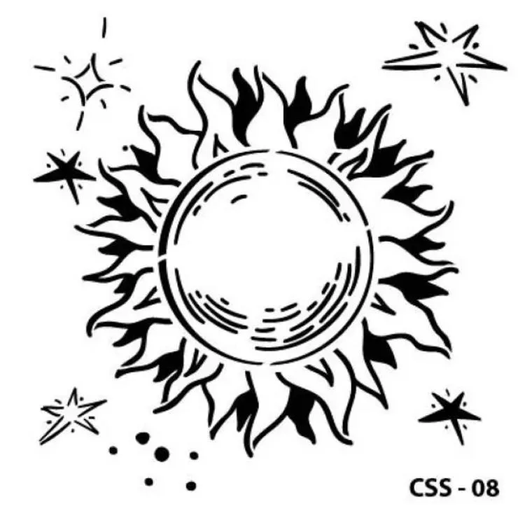 CADENCE CSS-08 STENCİL ŞABLON 25x25 - GÜNEŞ