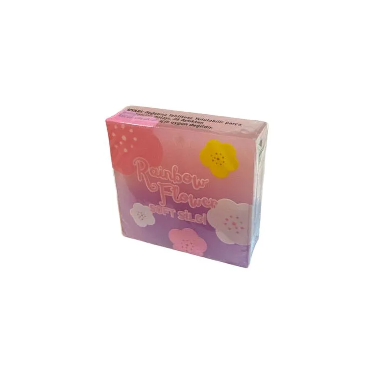 GIPTA K235900 TRANSPARENT ÇİÇEK DESENLİ SOFT RENKLİ SİLGİ - TEKLİ