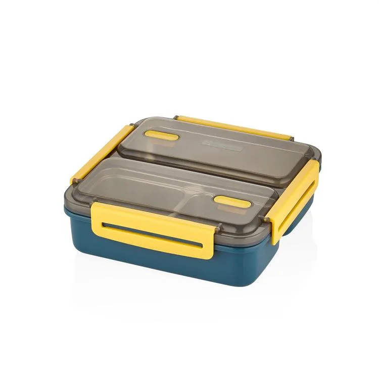 VAGONLİFE PASLANMAZ ÇELİK ÜÇ BÖLMELİ YEMEK KABI 3 BÖLMELİ - LUNCH BOX BL50350-3 950 ML MAVİ