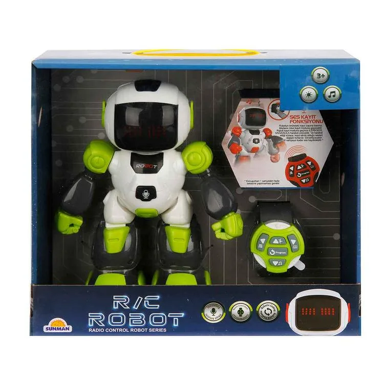 SUNMAN 616-1 KOL SAATLİ 24 CM SESLİ IŞIKLI ROBOT 3+