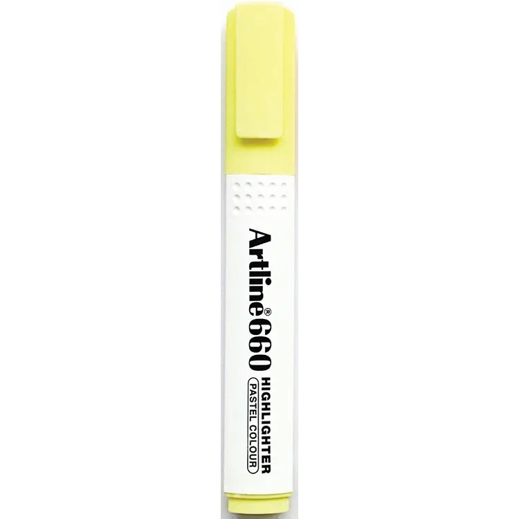 ARTLINE EK- 660 KESİK UÇ 1.0-4.0mm HIGHLIGHTER FOSFORLU KALEM PASTEL YELLOW