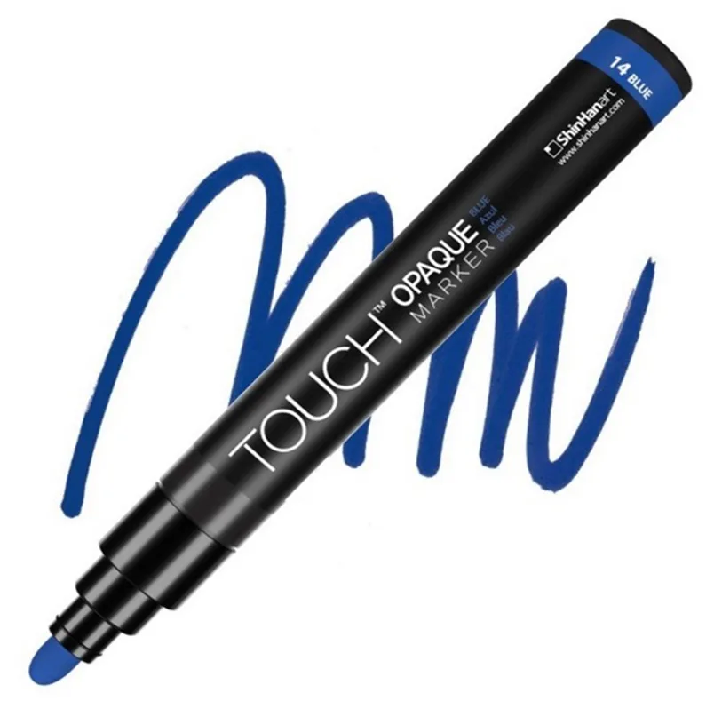 TOUCH OPAQUE SU BAZLI MARKER KALEM 1.5-2.3mm - MEDIUM PACK BLUE 14 - SH8613003-2022