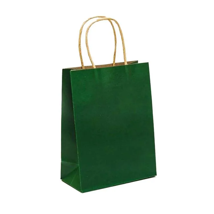 TEKNOPOİNT KARTON KRAFT KOYU YEŞİL HEDİYE ÇANTASI 31X41 - TEKLİ