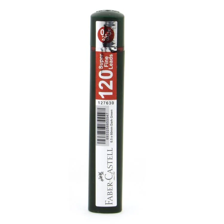 FABER CASTELL 120'Lİ MİN 0.5 2B 60mm UÇ KOYU YEŞİL TÜP -127630