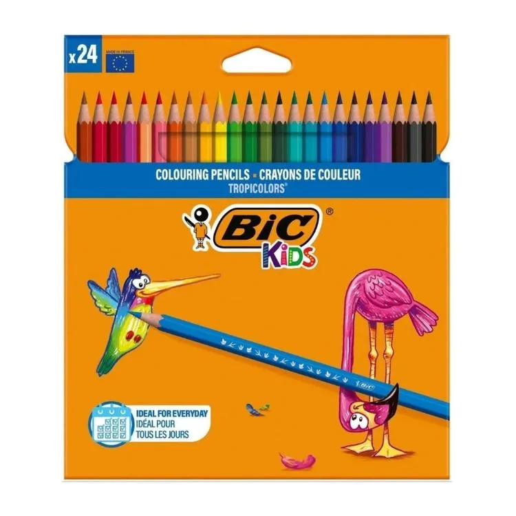 BİC KIDS TROPICOLORS TAM BOY KURU BOYA 24'LÜ - 9375183