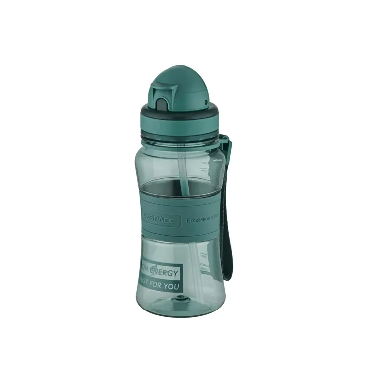 UZSPACE PİPETLİ SİLİKON GÖVDE MATARA TRITAN 5023 300 ML FOREST GREEN