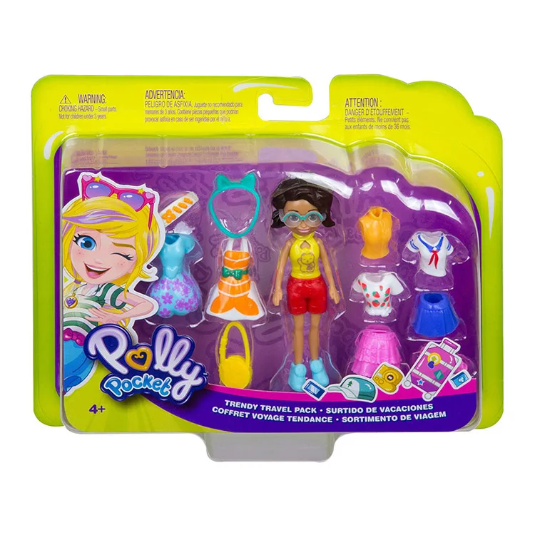 MATTEL GFT92/ GFT93 POLLY POCKET SEYAHATTE OYUN SETİ TRENDY TRAVEL PACK