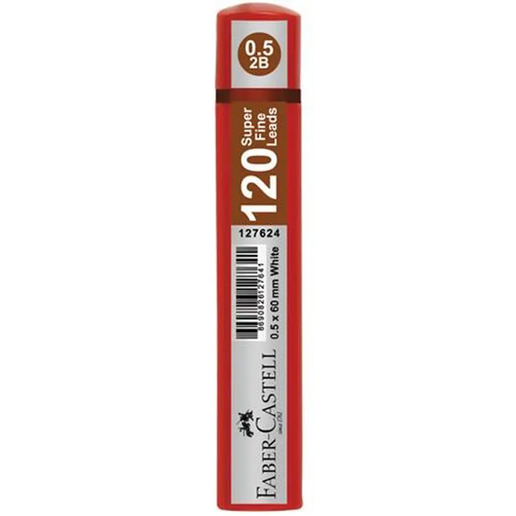FABER CASTELL 120'Lİ MİN 0.5 2B 60mm UÇ KIRMIZI TÜP
