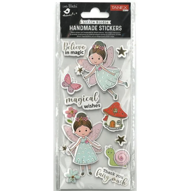 TANEX HANDMADE TNX-28001 DEKORATİF ETİKETLER - PERİ KIZI SERİSİ STICKER TEKLİ