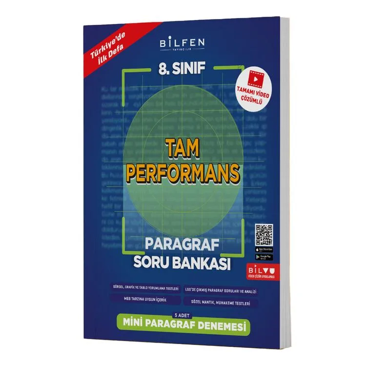 BİLFEN 8. SINIF TAM PERFORMANS PARAGRAF SORU BANKASI