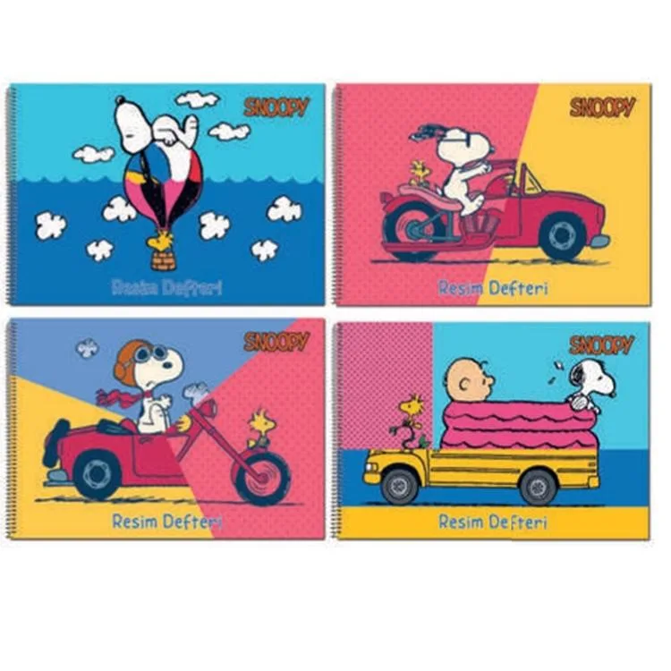 GIPTA SNOOPY SPİRALLİ RESİM DEFTERİ 17X24 15YP. - 7315