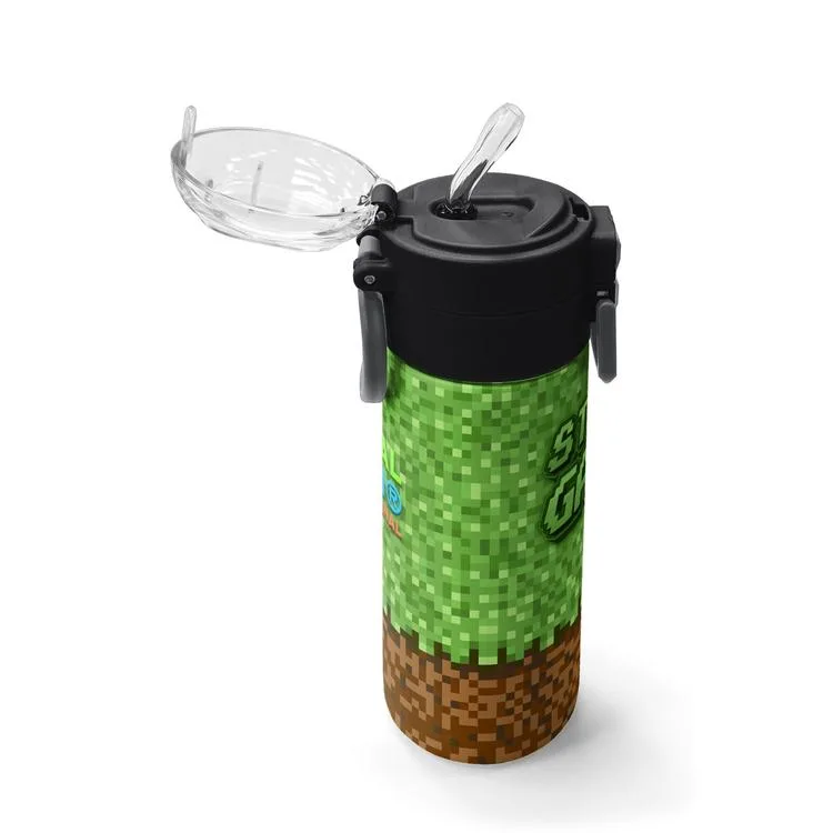 CORAL HIGH 31992 KIDS HIGH CRAFT DESENLİ PİPETLİ VE DİREKT İÇİM ÇELİK TERMOS 500ML