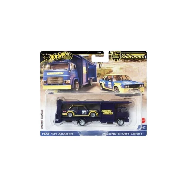 HOT WHEELS FLF56/HRV43 TEAM TRANSPORT FIAT 131 ABARTH - SECOND STORY LORRY PREMIUM ARABALAR 3+ TEKLİ