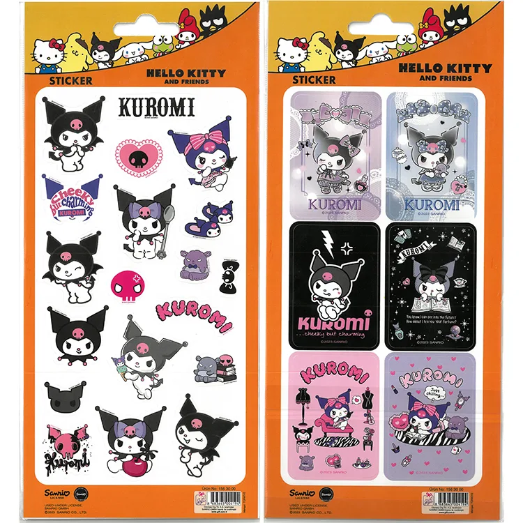HELLO KİTTY/KUROMİ KAĞIT STİCKER 2'Lİ SET