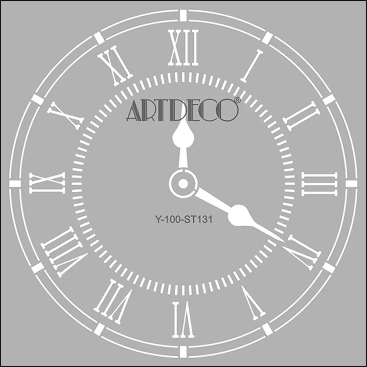 ARTDECO STENCİL 30X30CM SAAT 131