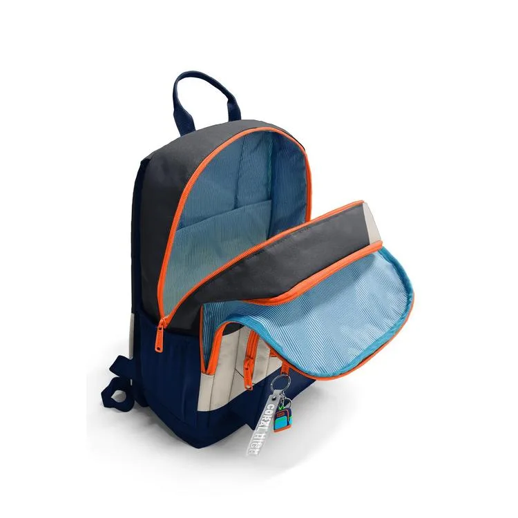 CORAL HIGH 23693 KIDS LACİVERT KOYU GRİ BEJ RENKLİ DÖRT BÖLMELİ SIRT ÇANTASI