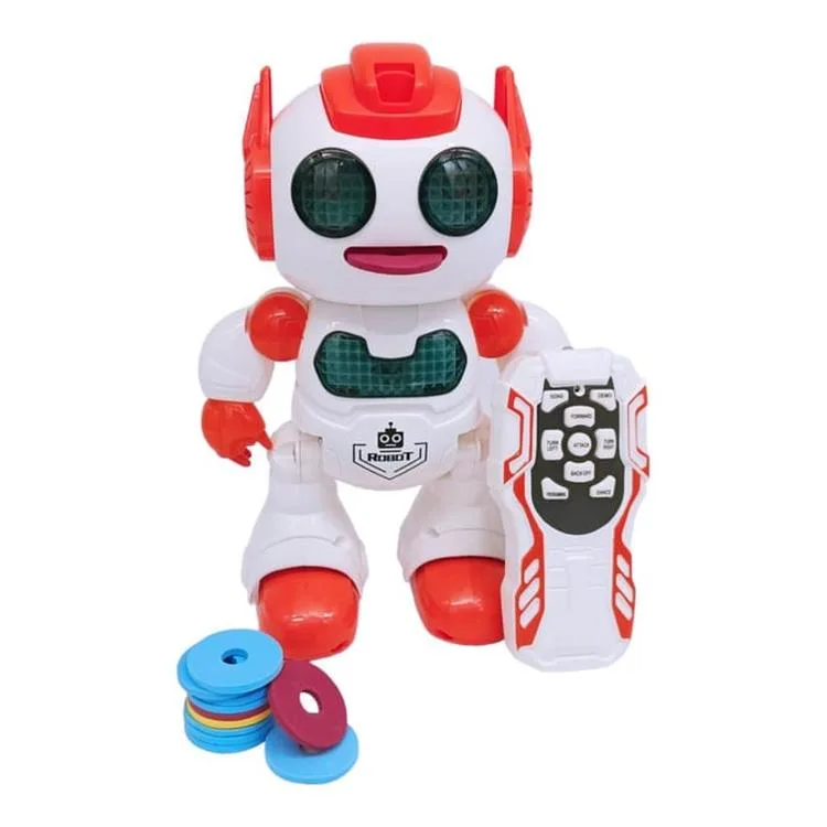 PASİFİK TOYS 606-30 DİSK ATAN KUMANDALI SESLİ IŞIKLI DANCE ROBOT 3+