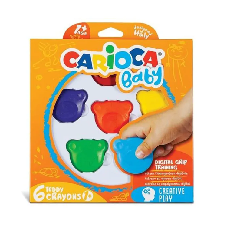 CARIOCA BABY TEDDY ŞEKİLLİ MUM BOYA 6'LI