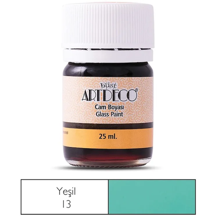 ARTDECO CAM BOYASI 25 ML. YEŞİL Y-030A-13