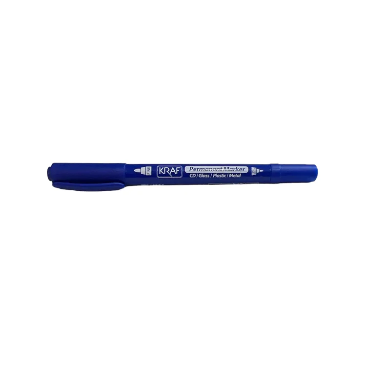 KRAF 250G ÇİFT UÇLU ASETAT KALEMİ MAVİ