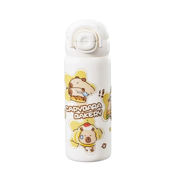 VAGONLİFE DILLER ÇELİK TERMOS/MATARA ÇİFT KAPAKLI PİPETLİ/PİPETSİZ KULLANIM D9361 600ML - WHITE