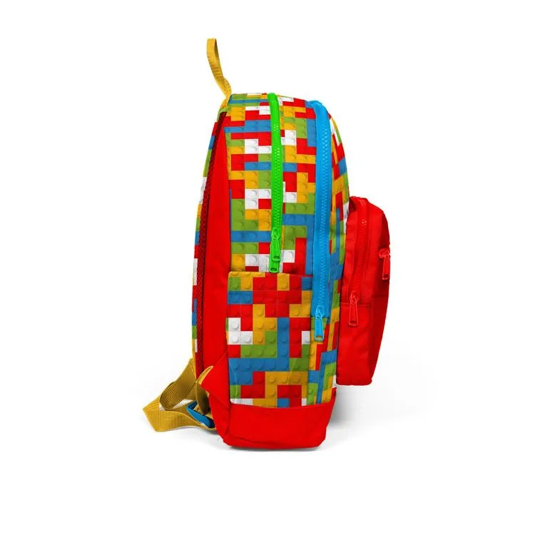CORAL HIGH 23775 KIDS RENKLİ BLOK DESENLİ DÖRT BÖLMELİ SIRT ÇANTASI