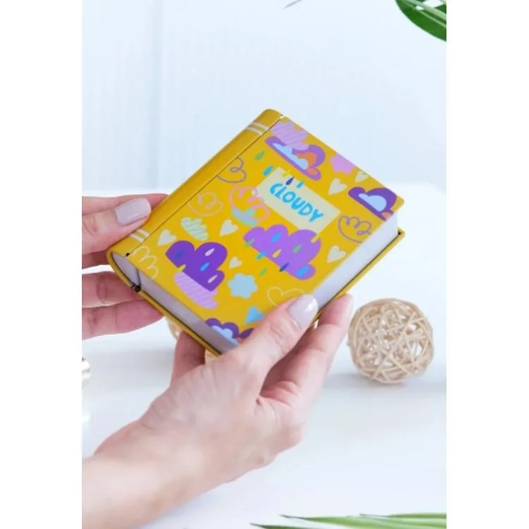 DAKS 2003 HEDİYELİK TENEKE KUTU KİTAP ŞEKİLLİ - BOOK TIN ART CLOUDY 9.5x11x3cm