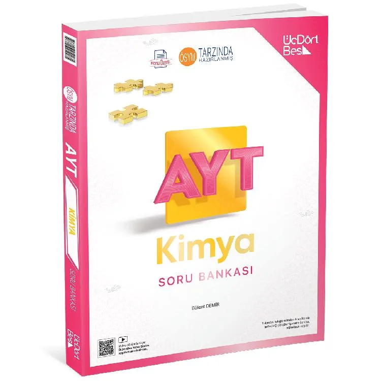 ÜÇDÖRTBEŞ AYT KİMYA KONU ÖZETLİ SORU BANKASI