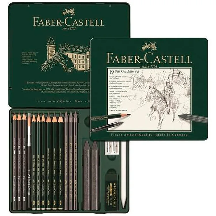 FABER CASTELL METAL KUTU PITT GRAFİT KALEM SETİ 19 PARÇA - 112973
