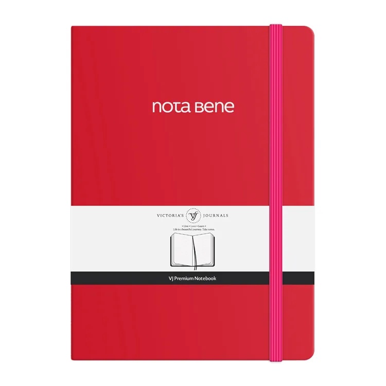 VICTORIA'S JOURNALS NOTE BENE 9252 PREMIUM NOTEBOOK SERT KAPAK A5 100gr.192 SYF. ÇİZGİLİ DEFTER KIRMIZI