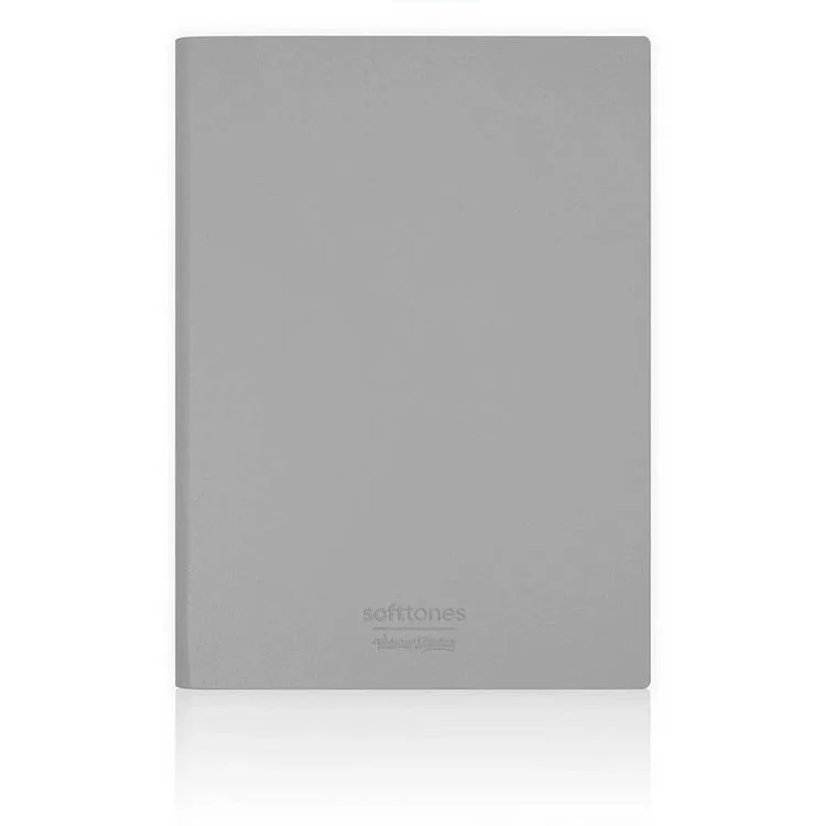 VICTORIA'S JOURNALS 1005 SOFTTONS ESNEK KAPAK A6 80gr. 96YP.KREM ÇİZGİLİ DEFTER PASTEL GRİ